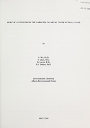 Cover of: Mercury in fish from the Narrows in Parlby Creek-Buffalo Lake by by S. Wu ... [et al.].