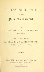 Cover of: An introduction to the New Testament by E. H. Plumptre