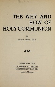 Cover of: The why and how of Holy Communion