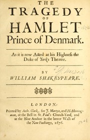 Cover of: The Tragedy of Hamlet Prince of Denmark by William Shakespeare