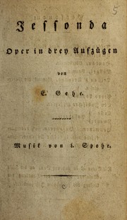 Cover of: Jessonda: Oper in drey Aufzugen