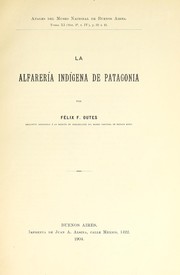 Cover of: La alfarería indígena de Patagonia