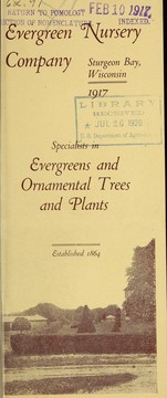 Cover of: 1917 [catalog]: specialties in evergreens and ornamental trees and plants
