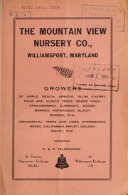 Cover of: The Mountain View Nursery Co. [catalog]