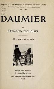Cover of: Daumier by Raymond Escholier