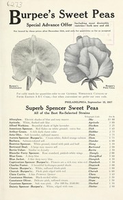 Cover of: Burpee's sweet peas by W. Atlee Burpee Company