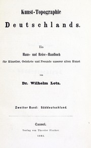 Cover of: Statistik der deutschen Kunst des Mittelalters und des 16. Jahrhundert: mit specieller Angabe der Literatur, Kunsttopographie Deutschlands