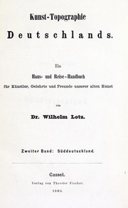 Cover of: Statistik der deutschen Kunst des Mittelalters und des 16. Jahrhundert by Wilhelm Lotz