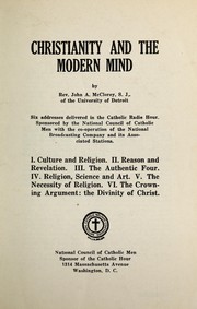 Cover of: Christianity and the modern mind by John A. McClorey