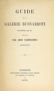 Cover of: Guide de la Galerie Buonarroti