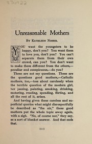 Cover of: Unreasonable mothers