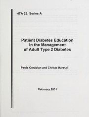 Cover of: Patient diabetes education in the management of adult type 2 diabetes | Paula Corabian