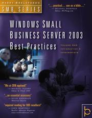Cover of: Windows Small Business Server 2003 Best Practices (Harry Brelsford's SMB) by Harry Brelsford