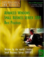 Cover of: Advanced Windows Small Business Server 2003 Best Practices