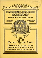 Cover of: 1916 retail price list of greenhouse and bedding plants