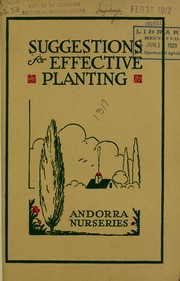 Cover of: Suggestions for effective planting