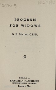 Cover of: Program for widows
