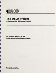 Cover of: The OSLO Project by Alberta. Energy Resources Conservation Board