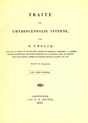 Cover of: Trait©♭ sur l'hydroc©♭phalie interne by Gerardus Vrolik