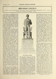 Cover of: Abraham Lincoln: an address delivered in Westminster Abbey, July 28, 1920, at the unveiling of Saint-Gaudens's statue of Abraham Lincoln, gift of American to the British people