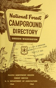 Cover of: National Forest campground directory by United States. Forest Service. Pacific Northwest Region.