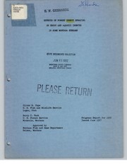 Cover of: Effects of forest insect spraying on trout and aquatic insects in some Montana streams: progress report for 1956