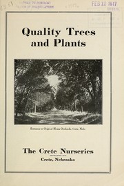 Cover of: Quality trees and plants by Crete Nurseries