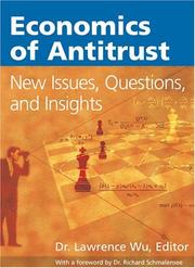 Cover of: Economics of Antitrust: New Issues, Questions, and Insights