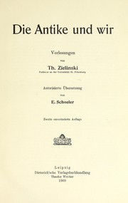 Cover of: Die Antike und wir: Vorlesungen