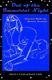 Cover of: Out of the Immortal Night: Selected Works of Samuel Loveman