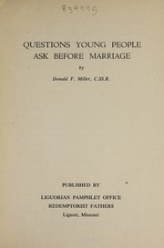 Cover of: Questions young people ask before marriage