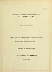 Cover of: A study of the adiabatics of saturated steam by Edison Harris Stone