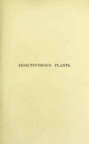Cover of: Insectivorous plants