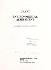 Cover of: Draft environmental assessment Raaums Big Horn Ranch Game Farm