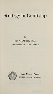 Cover of: Strategy in courtship: by John A. O'Brien