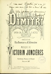 Cover of: Dimitri: opera en 5 actes