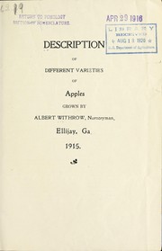 Description of different varieties of apples by Albert Withrow (Firm)