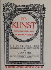 Cover of: Die Wand und ihre künstlerische Behandlung