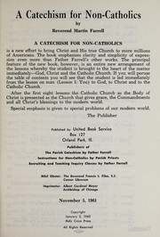 Cover of: A catechism for non-Catholics
