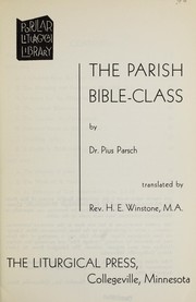 Cover of: The parish Bible-class