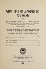 Cover of: What kind of a world do you want?