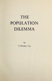 Cover of: The population dilemma