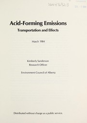 Cover of: Acid-forming emissions: transportation and effects