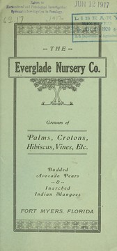 Cover of: The Everglade Nursery Co. [catalog]: growers of palms, crotons, hibiscus, vines, etc