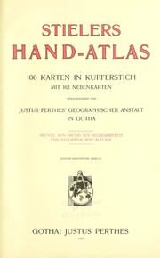 Cover of: Stielers hand-atlas by Adolf Stieler