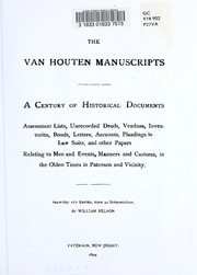 Cover of: The Van Houten manuscripts | Gerrebrandt Van Houten