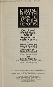 Cover of: Coordinated mental health care in neighborhood health centers | 