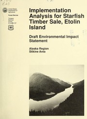 Cover of: Etolin Island implementation analysis: draft environmental impact statement