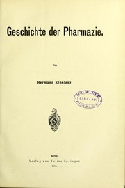 Cover of: Geschichte der Pharmazie
