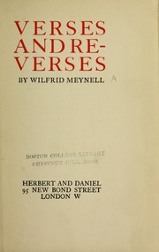 Cover of: Verses and reverses